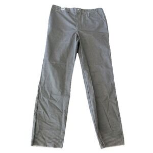 Chef VINTAGE CINTAS Check Pant Men Size 38 NWOT Uniform‎ Zip Snap Beltloop NOS